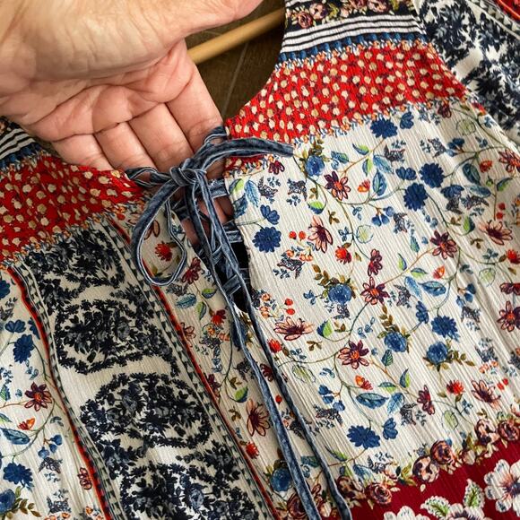 PATCHWORK FESTIVAL Bohemian Women's Dress by Studio F Size 6 - Picture 5 of 8